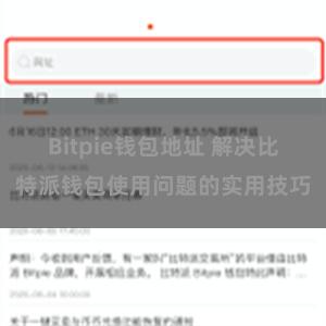 Bitpie钱包地址 解决比特派钱包使用问题的实用技巧